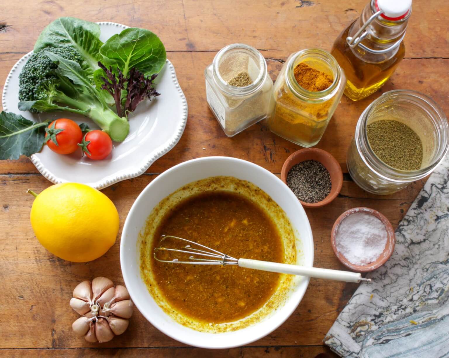 Curry Lemon Vinaigrette - Sharon Palmer, The Plant Powered Dietitian