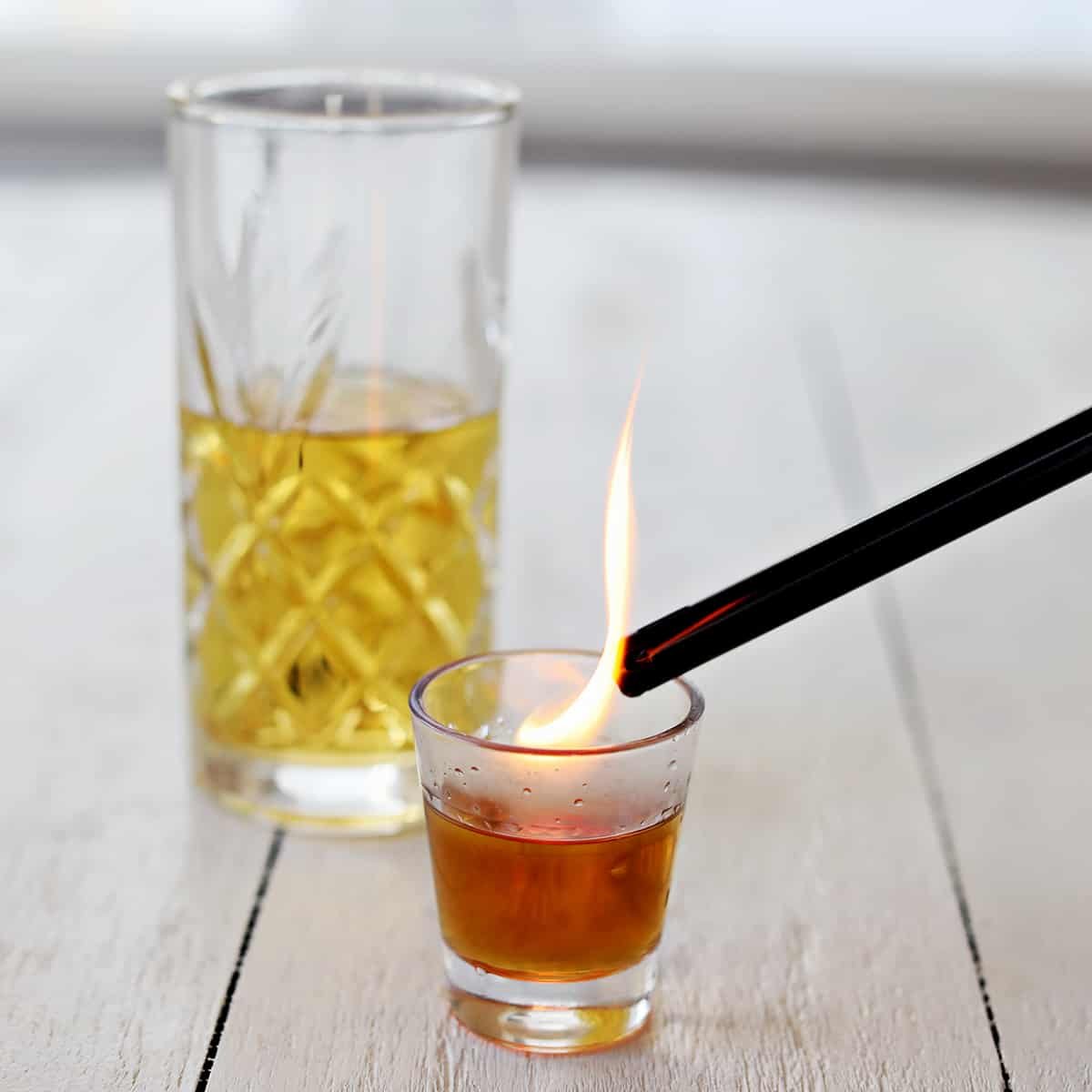 Flaming Dr. Pepper