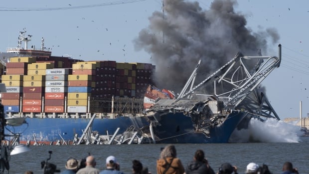 Remember the ship that crashed into the Baltimore bridge? The crew are still on board | CBC News