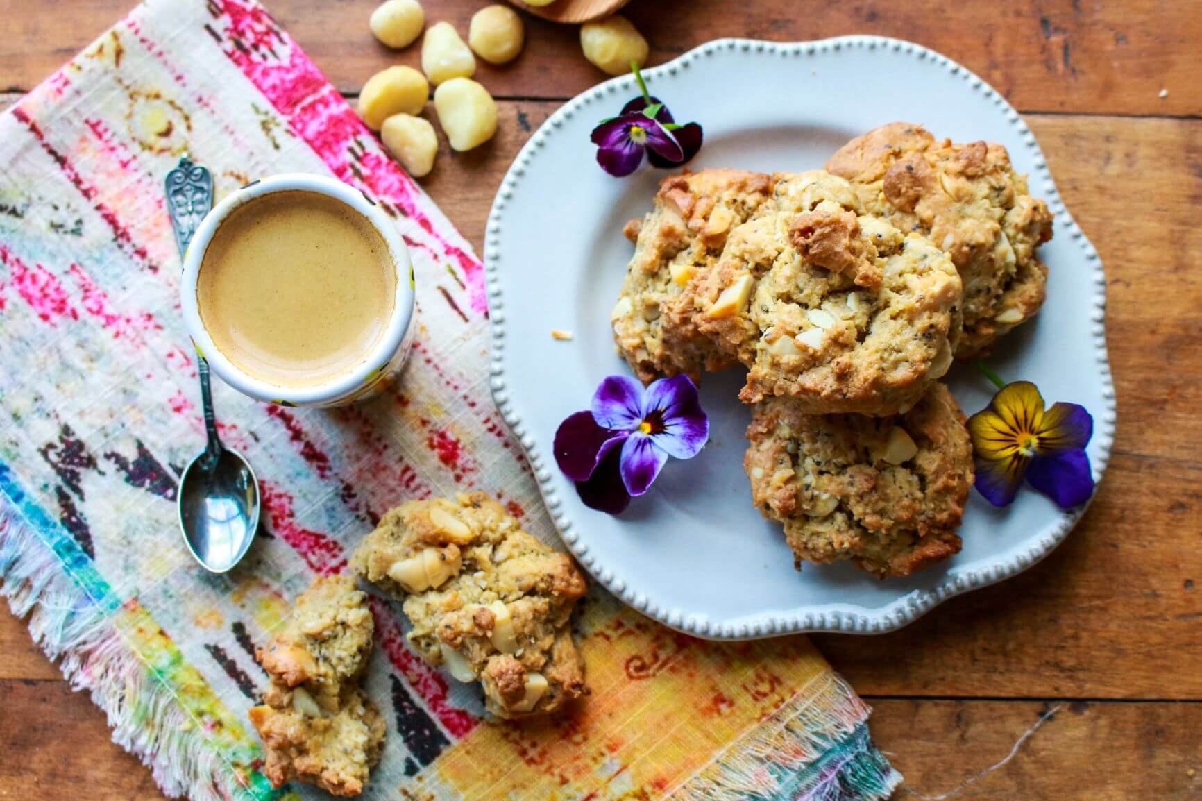 Vegan White Chocolate Macadamia Nut Cookies - Sharon Palmer, The Plant Powered Dietitian