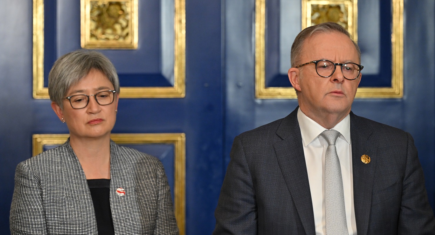 Penny Wong and Anthony Albanese (Image: AAP/Mick Tsikas)