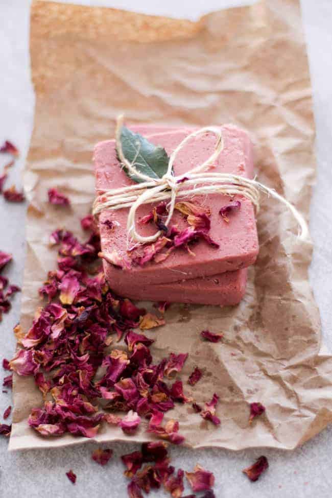 Argan Oil + Rosewater Soap with Pink Clay