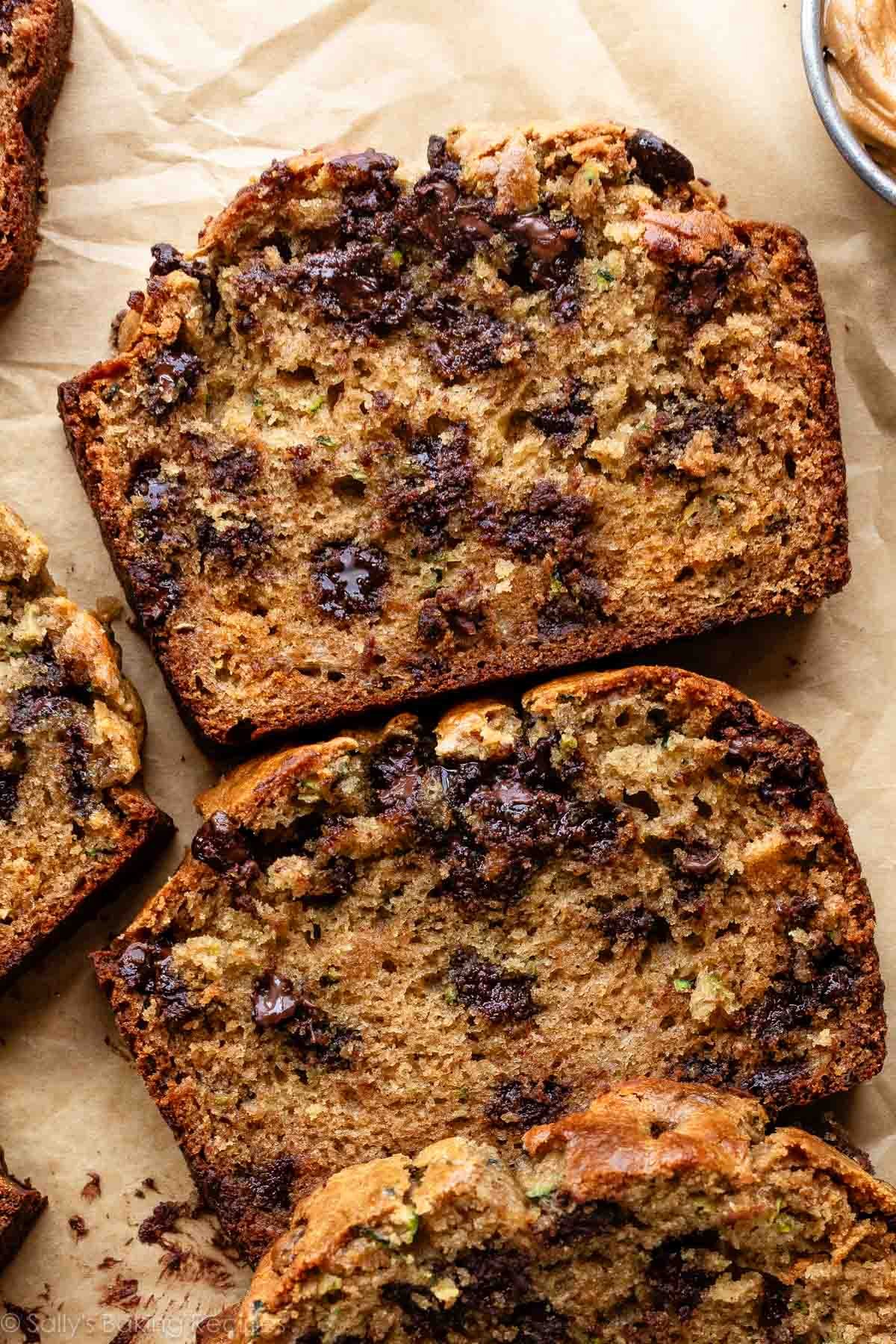 Peanut Butter Chocolate Chip Zucchini Bread - Sally's Baking Addiction