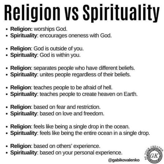 Religion vs. Spirituality