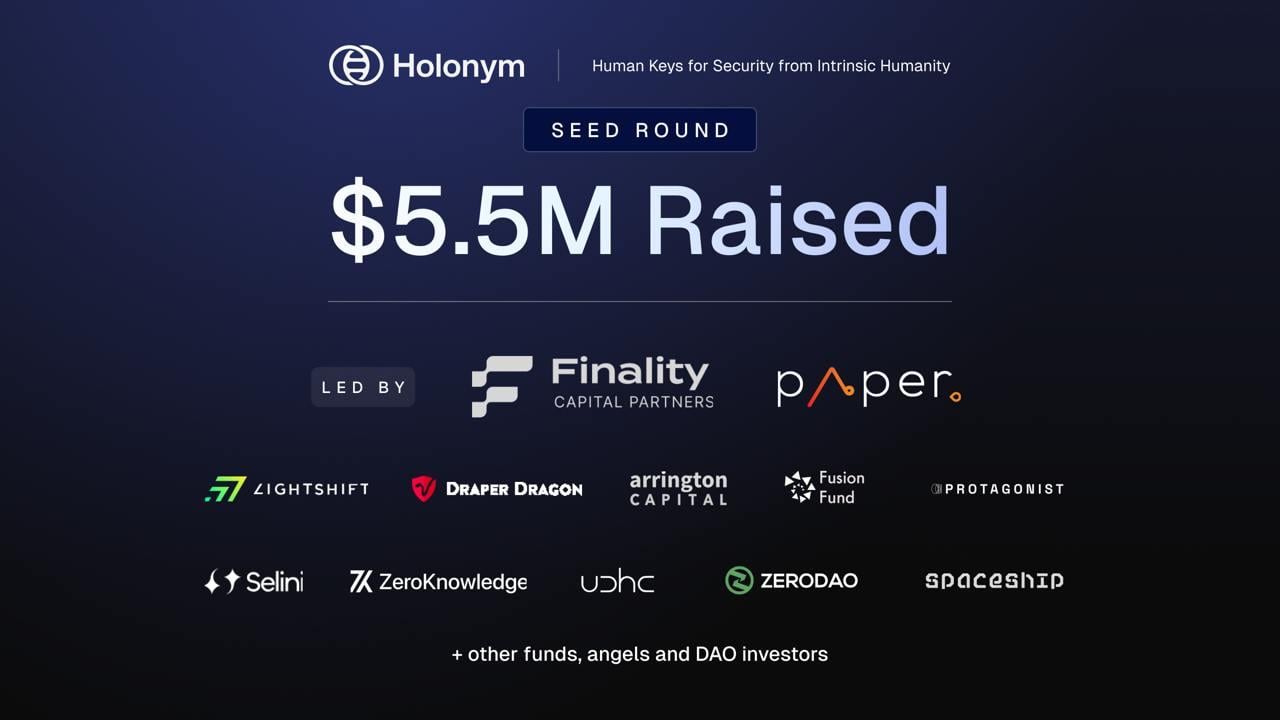 Holonym Foundation Emerges with $5.5 Million Seed Funding to Provide Global Digital Personhood with Human Keys - Blockonomi