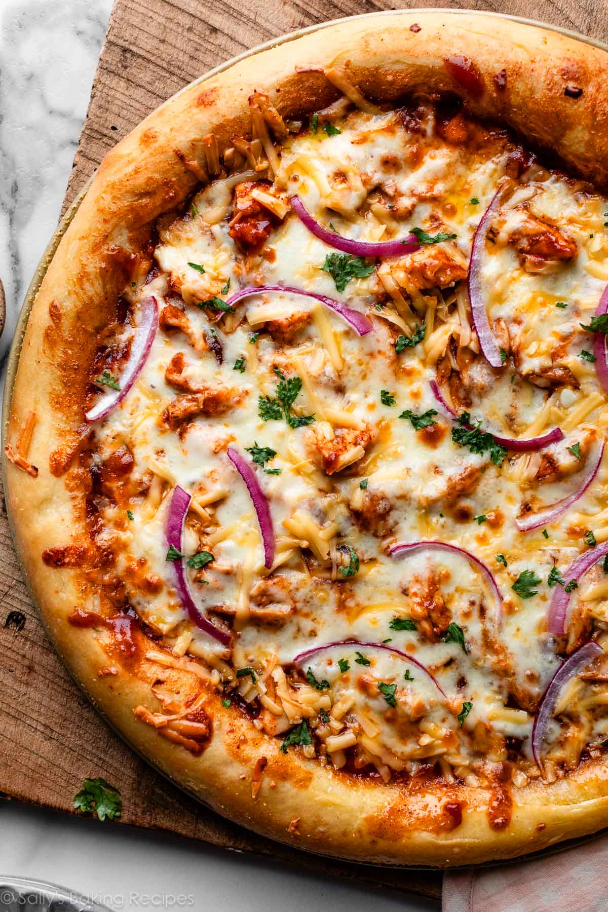 Homemade BBQ Chicken Pizza - Sally's Baking Addiction