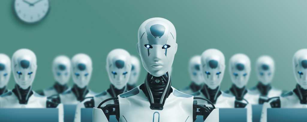 humanoid robots in the office
