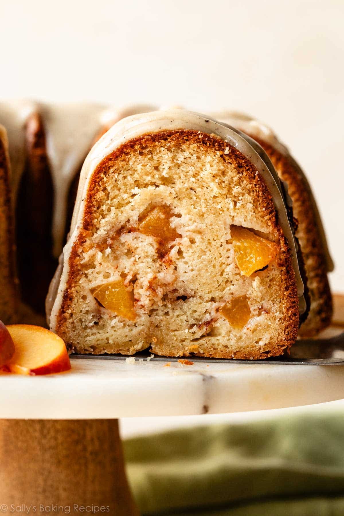 Peach Bundt Cake with Brown Butter Icing - Sally's Baking Addiction