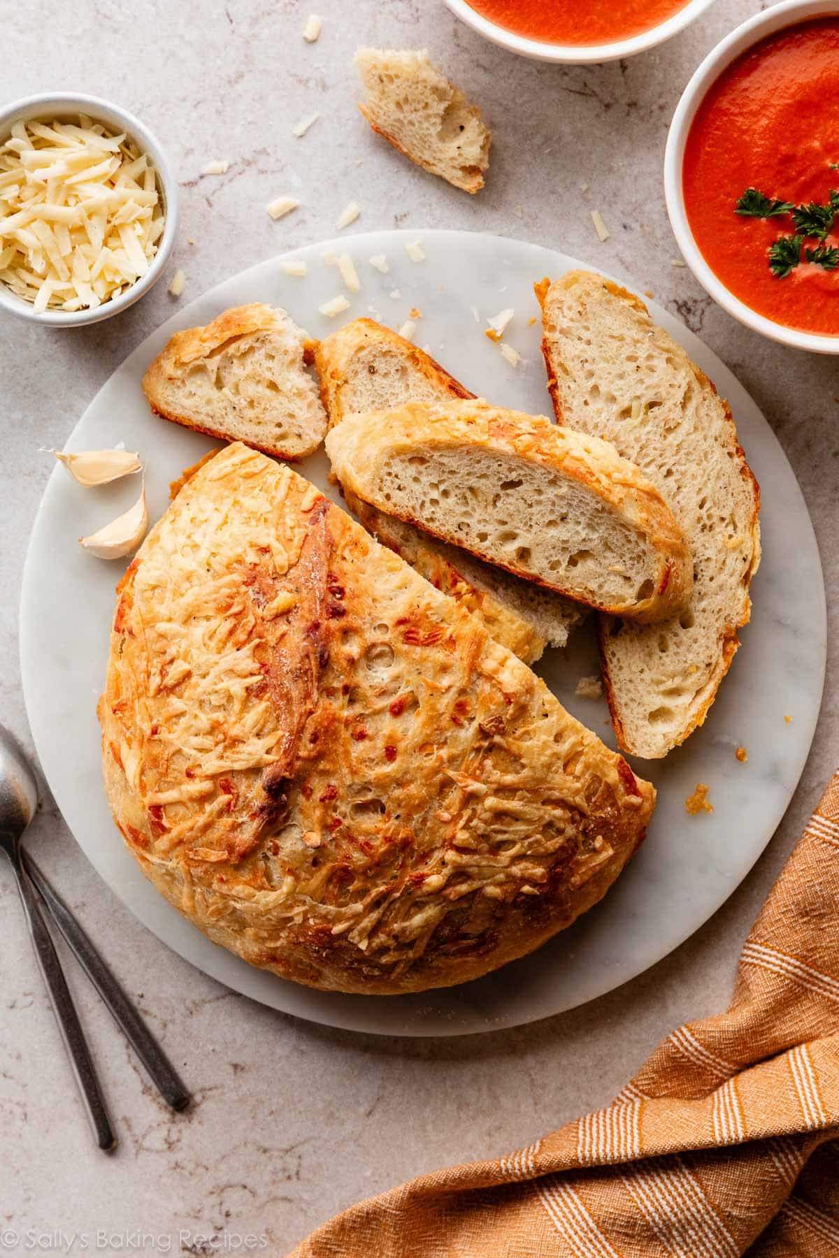 Asiago-Crusted Skillet Bread (No Knead) - Sally's Baking Addiction