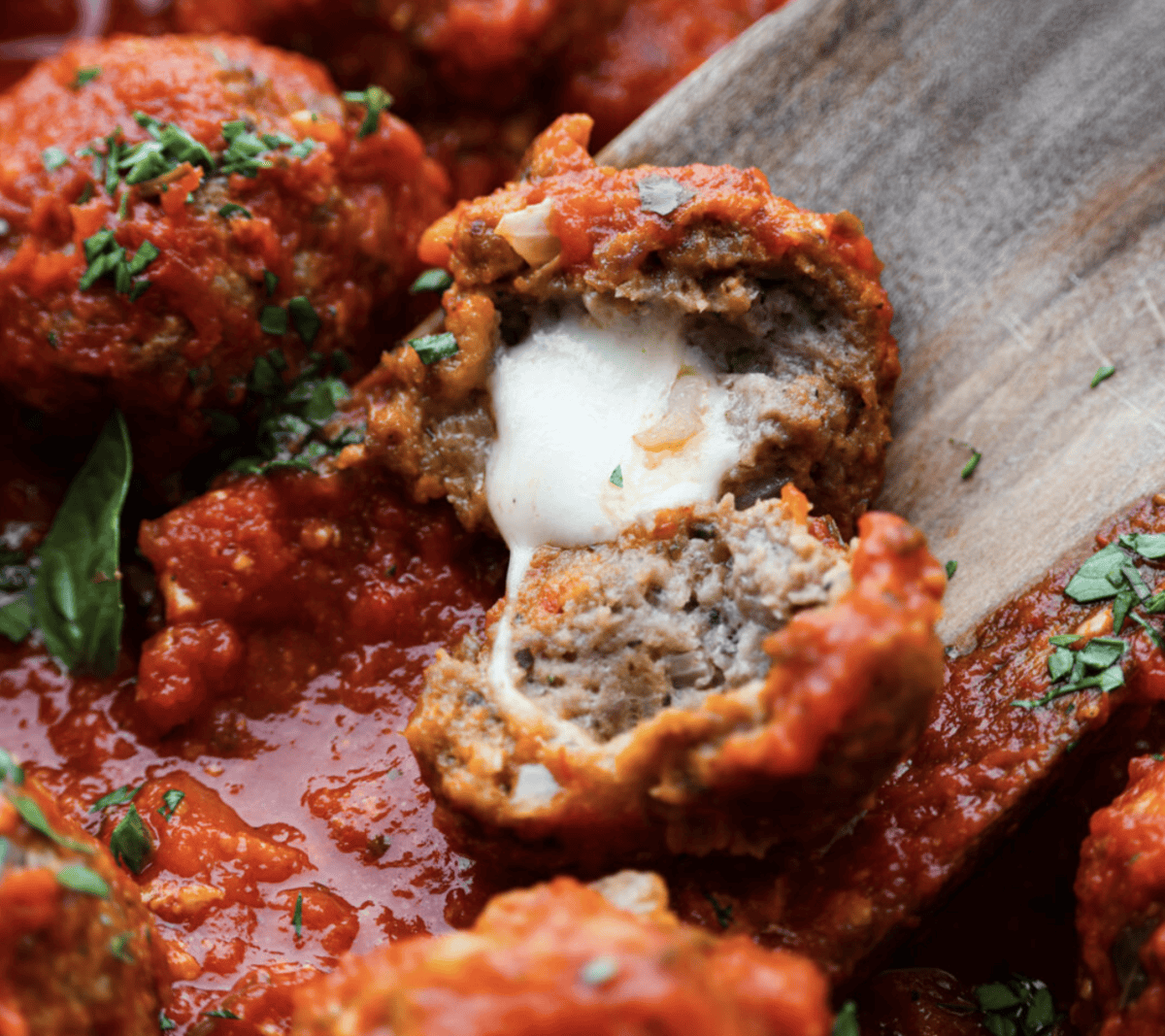 Mozzarella Stuffed Meatballs - The Recipe Critic