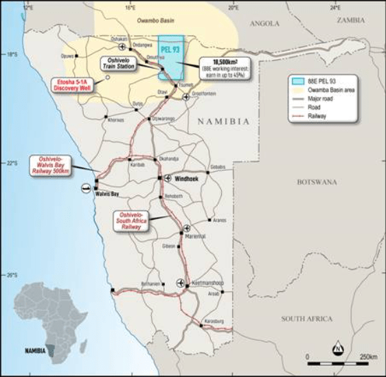 NAMIBIA: 88 Energy Provides PEL 93 Update