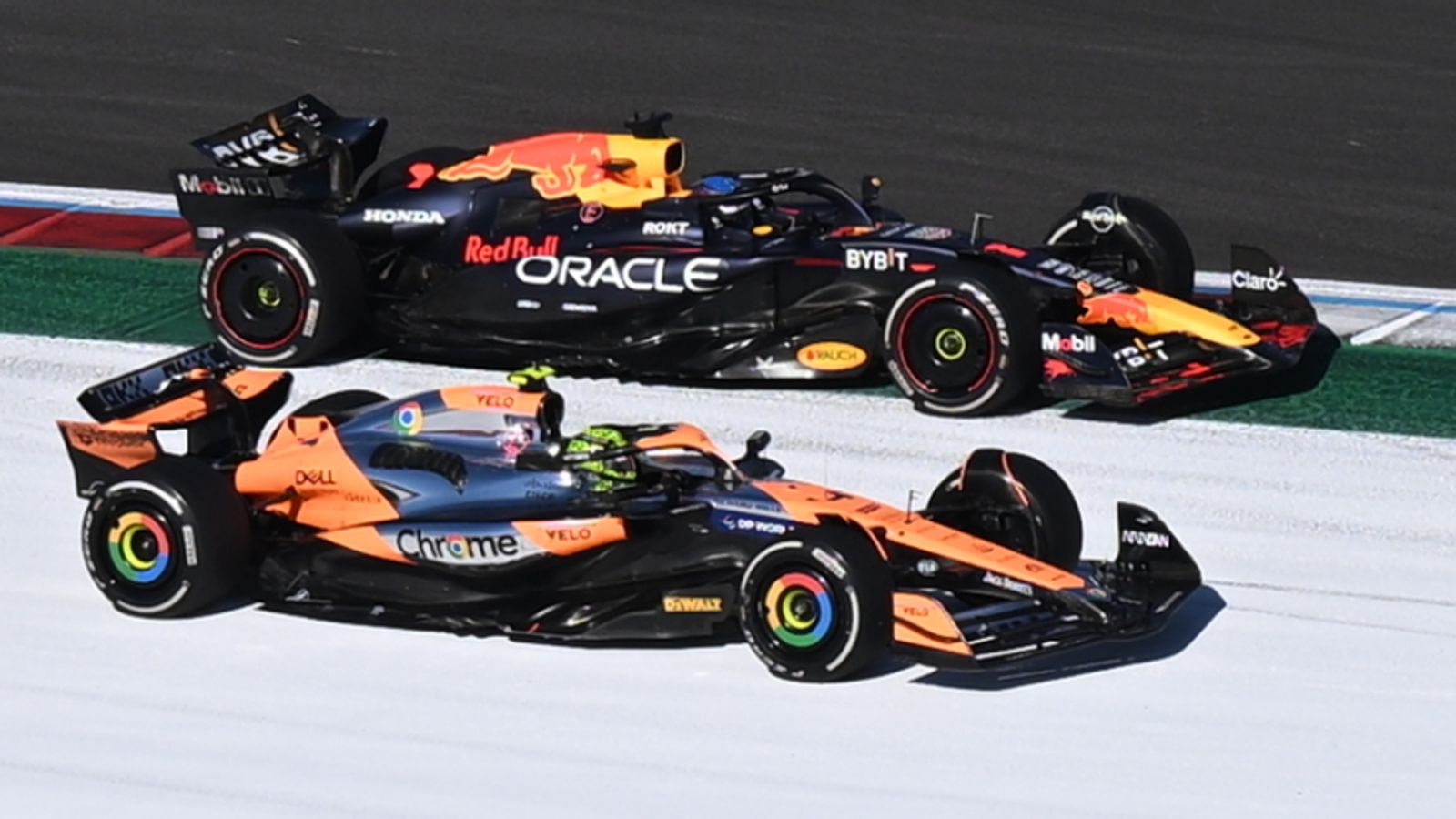 Lando Norris: McLaren driver 'lost the right to the corner' in Max Verstappen pass say US GP stewards but are rules clear?