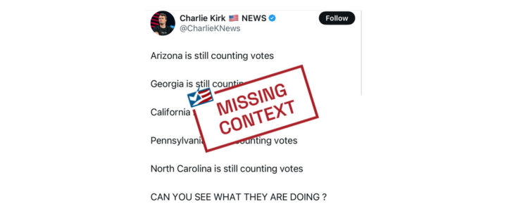 Post Misleadingly Questions Unfinished Ballot Counting in Some States - FactCheck.org