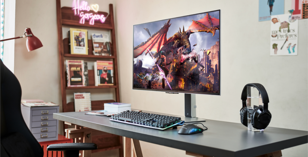 Samsung Odyssey G8 G80SD is a stunning gaming monitor with a smooth 240Hz refresh rate
