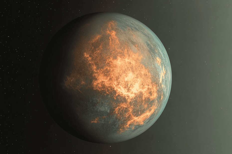 AI illustration of a sub-neptune planet