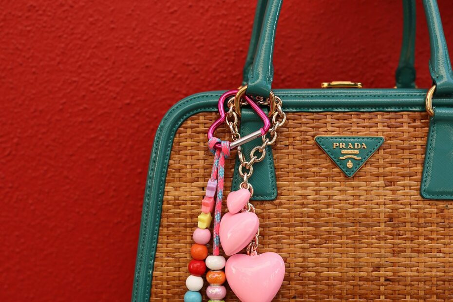 bag charm, genz maximalism, young fashion, prada frame bag