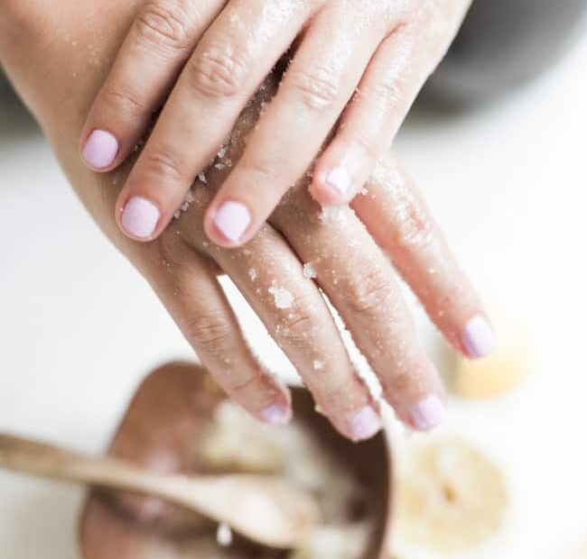 DIY Hand Scrub recipes with salt and sugar