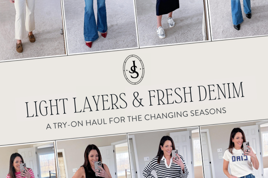 Transitional try-on Haul: Light Layers and Fresh Denim Finds