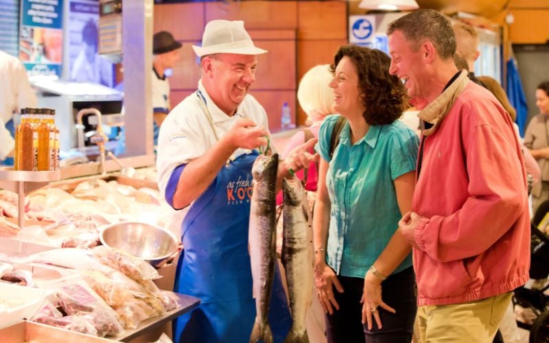 The English Market, in Cork City: Explore all that Ireland's food landscape has to offer.