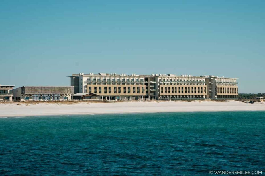 The Lodge at Gulf State Park, Alabama. View from the pier.