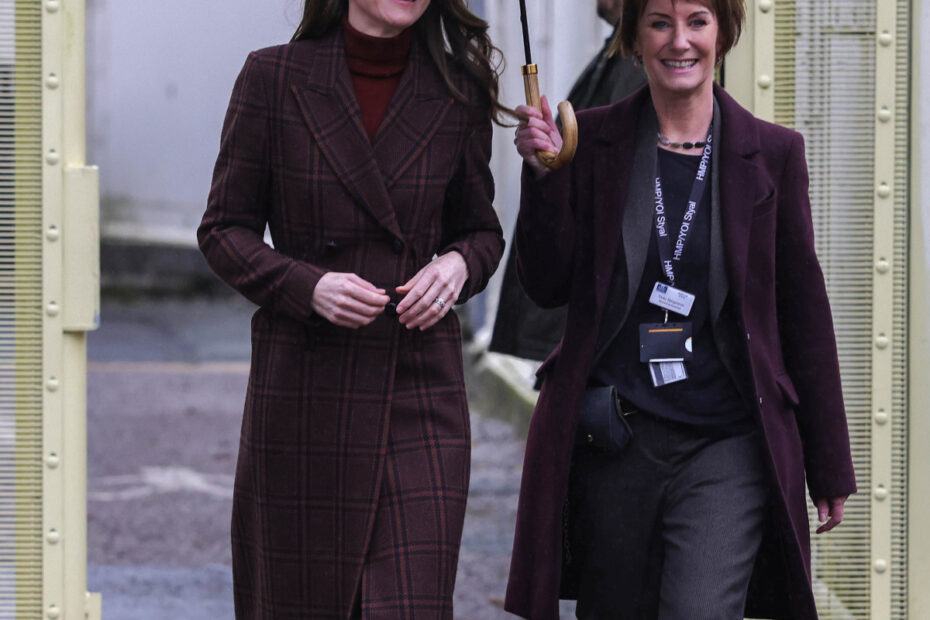 The Princess of Wales rewears chic checked coat to prison mother-and-baby unit