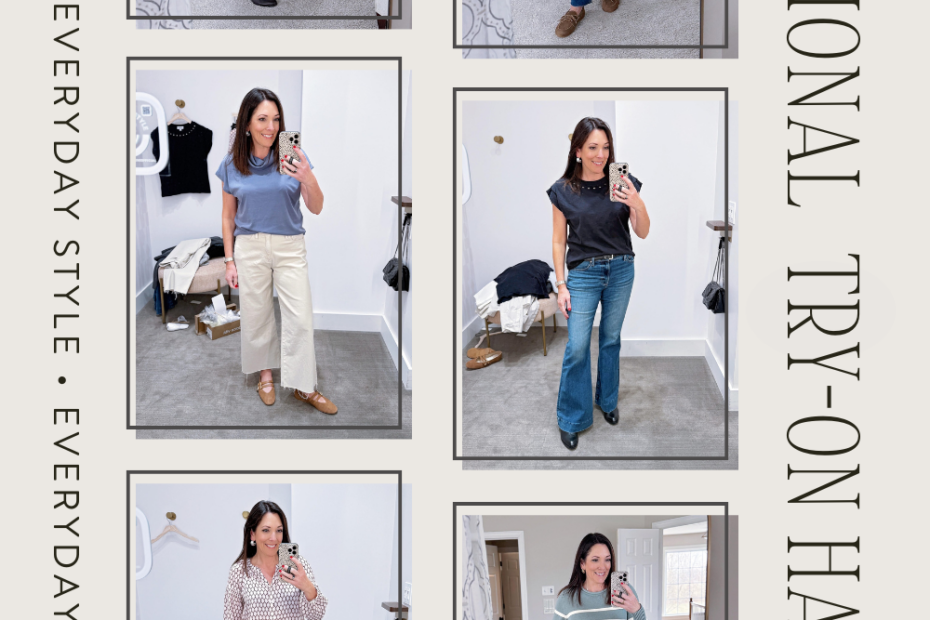 Transitional Try-On Haul from EVEREVE, Anthro, Gap Factory & More | Jo-Lynne Shane