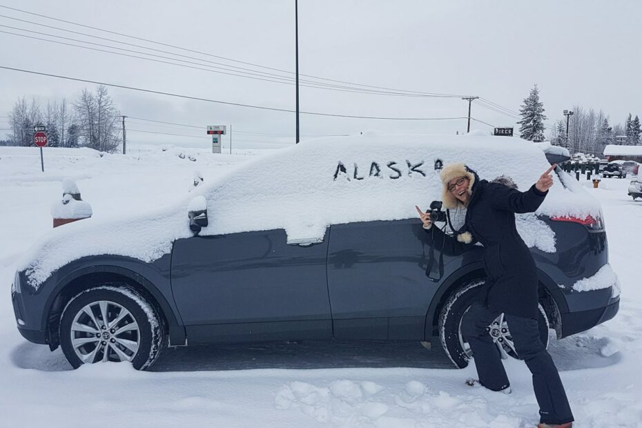 Winter driving in Alaska