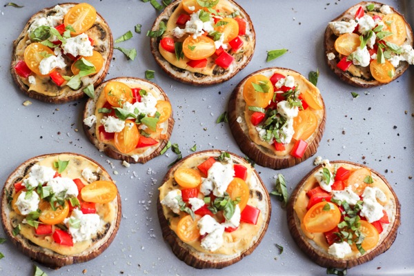 Eggplant pizzas