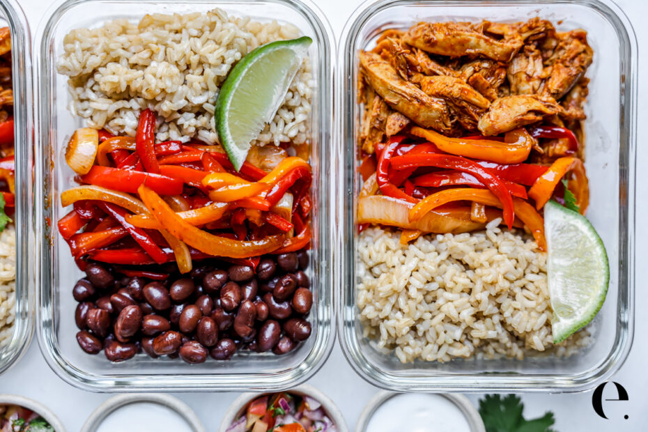 Chicken Burrito Bowls for Meal Prep | Elizabeth Rider