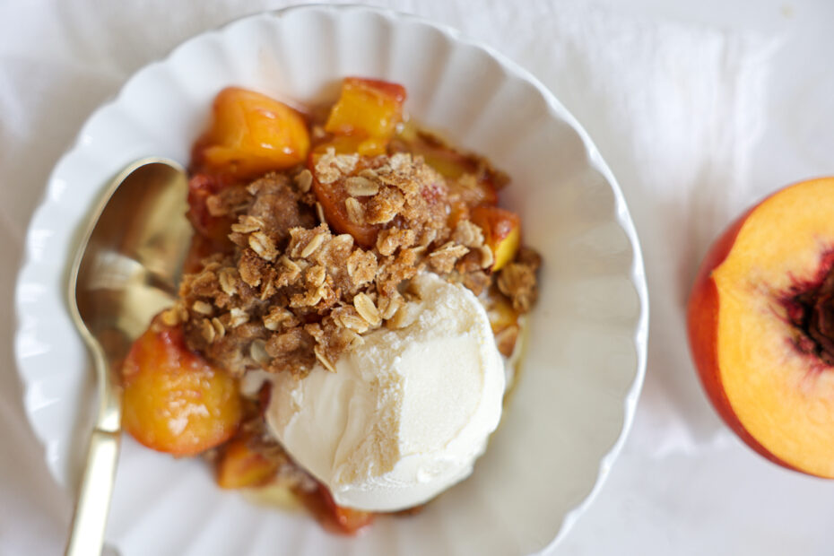 Fantastic Peach Crisp Recipe | Elizabeth Rider