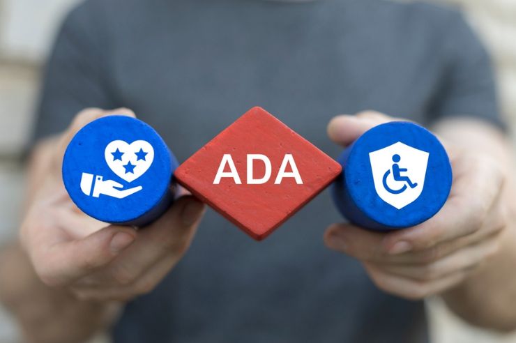 Blocks with ADA symbols.