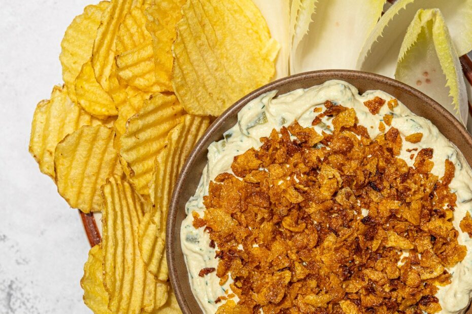 Protein-Packed “Fried” Pickle Dip with Tofu