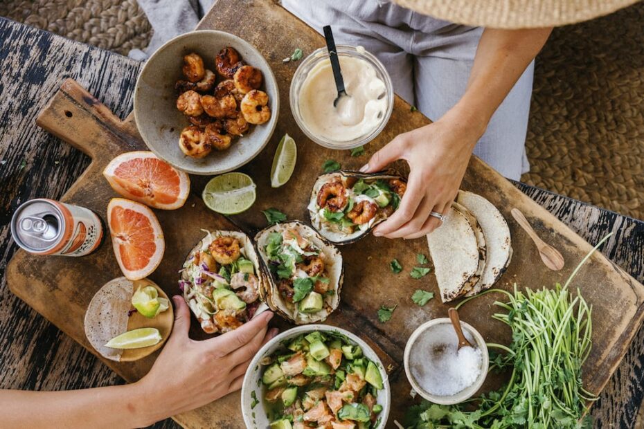 grilled shrimp tacos with grapefruit avocado salsa