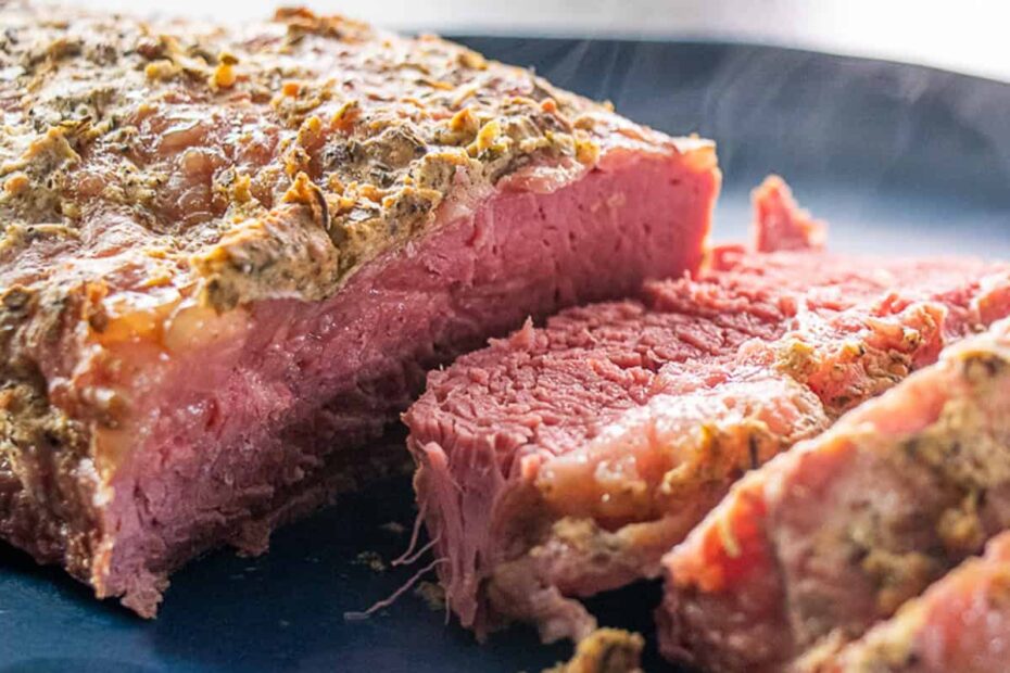 Slow Roasted Mustard Rubbed Corned Beef - Amazing Flavor