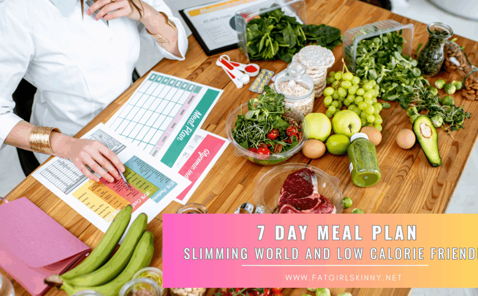7 DAY MEAL PLAN | Slimming World and Low Calorie Friendly - Fatgirlskinny.net | Slimming Recipes, Healthy Eating & Weight Loss