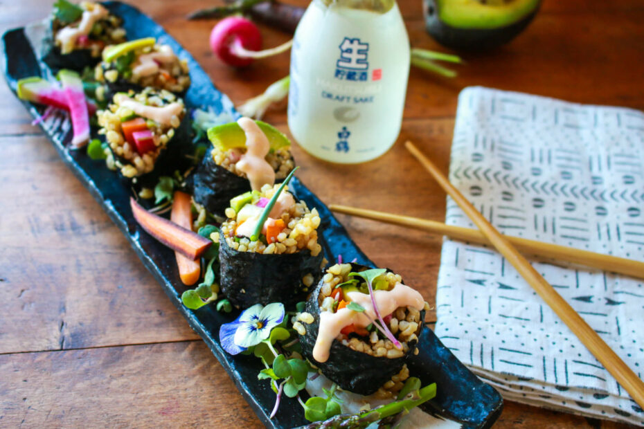 Farmers Market Vegetable Sushi - Sharon Palmer, The Plant Powered Dietitian