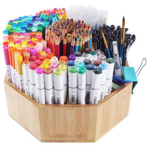 walowalo Bamboo Rotating Art Supply Organizer: The ULTIMATE Solution for Creative Chaos!