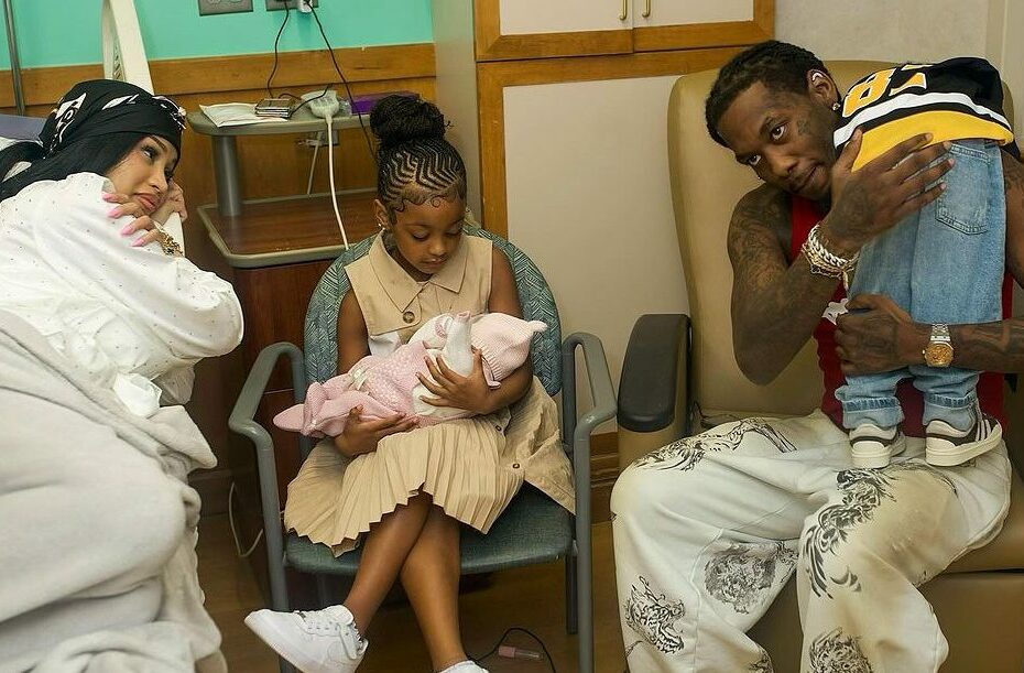 Cardi B with Offset and their childrren