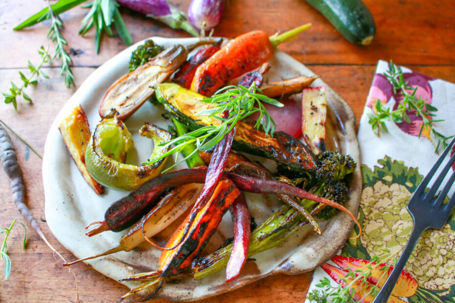 Easy Herb Grilled Vegetables - Sharon Palmer, The Plant Powered Dietitian