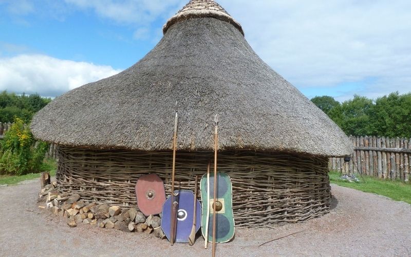 A reconstruction of an Iron-age fort in Navan.