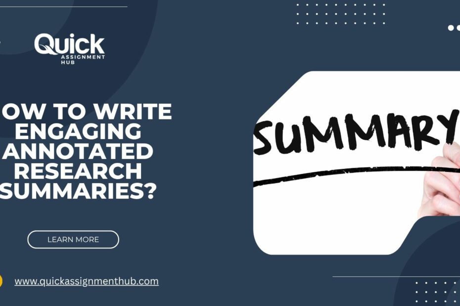 Annotated Summaries For Research Paper