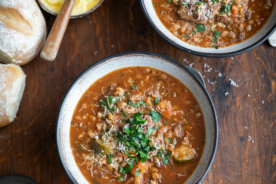 Instant Pot Hearty Beef & Vegetable Soup with Barley