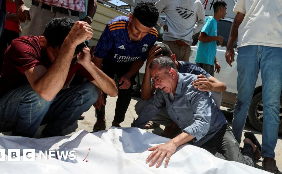 Israeli strike at Gaza market kills 18 Palestinians, doctor and witnesses say