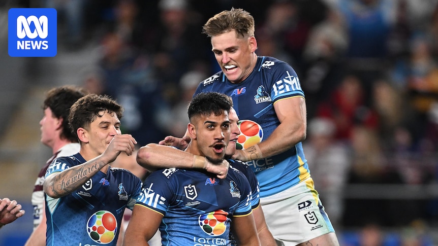 Live: Titans tearing Manly apart as Khan-Pereira scores record-breaking try