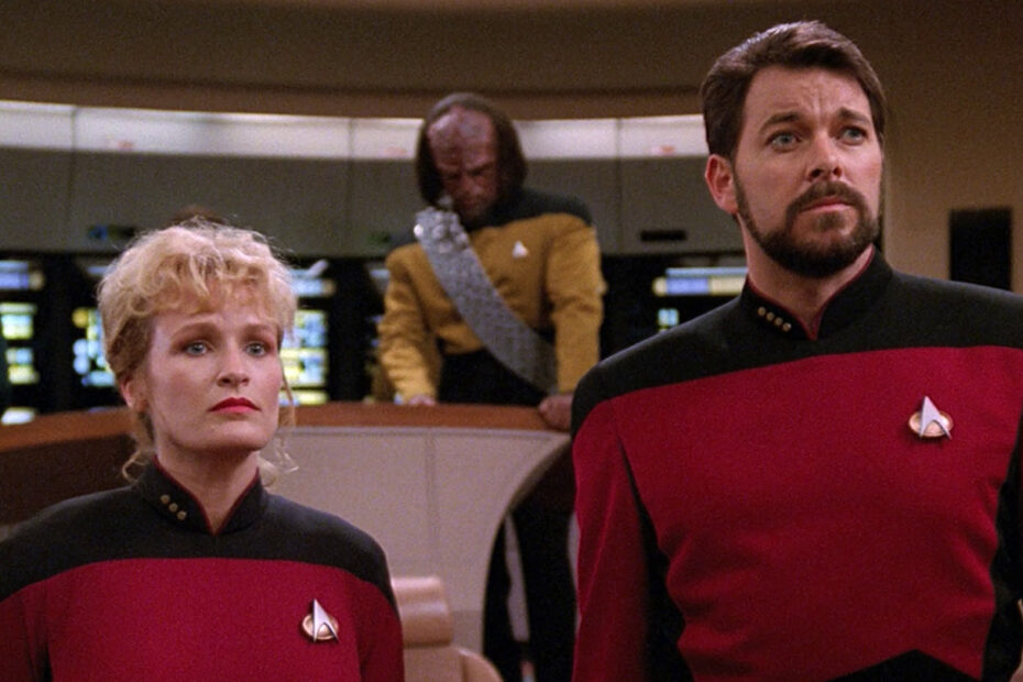 Screenshot from Star Trek: The Next Generation two-part episode, "The Best of Both Worlds"