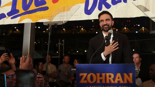 Upstart Mamdani declares victory with stunning upset in NYC Democratic mayoral primary | CBC News