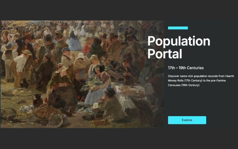 Population Portal: genealogical riches include 60,000 names from the 19th-century census destroyed in 1922. (NAI, PRONI, Trinity)
