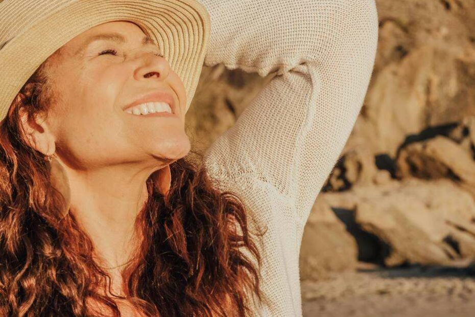 Smiling woman for longevity myths