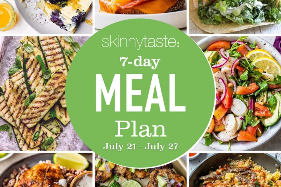 Free 7 Day Healthy Meal Plan (July 21-27)
