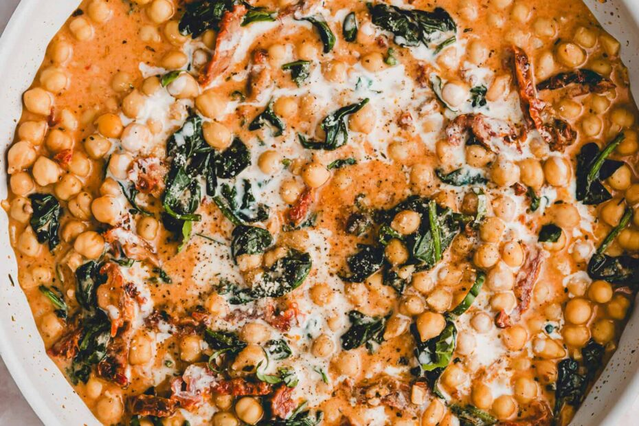 marry me chickpeas in a skillet